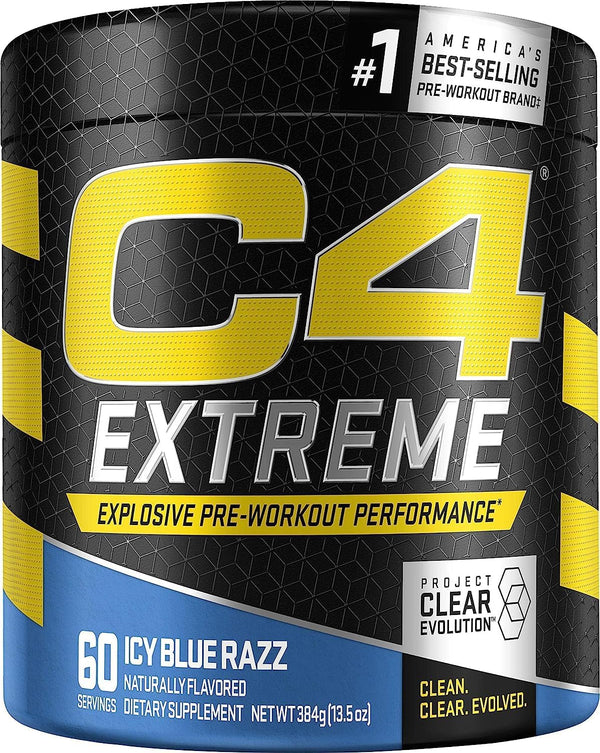 C4 Extreme Pre Workout Powder Icy Blue Razz - Leo Smart Traders