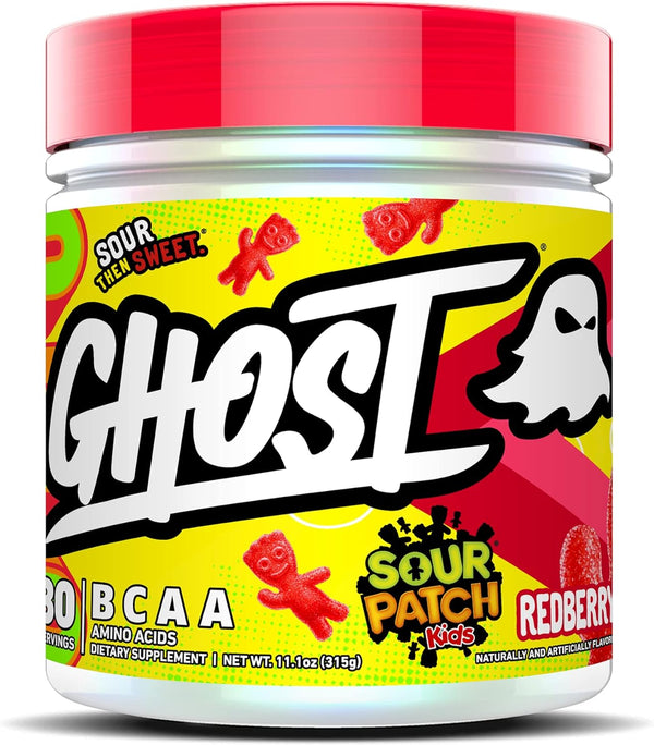 GHOST BCAA Powder, Sour Patch Kids Redberry - 30 Servings