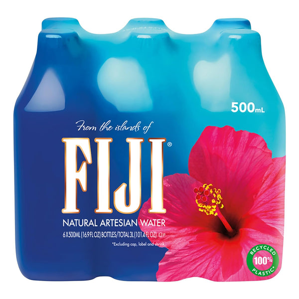 FIJI Natural Artesian Water 500 mL / 16.9 Fl Oz | 6 Pack