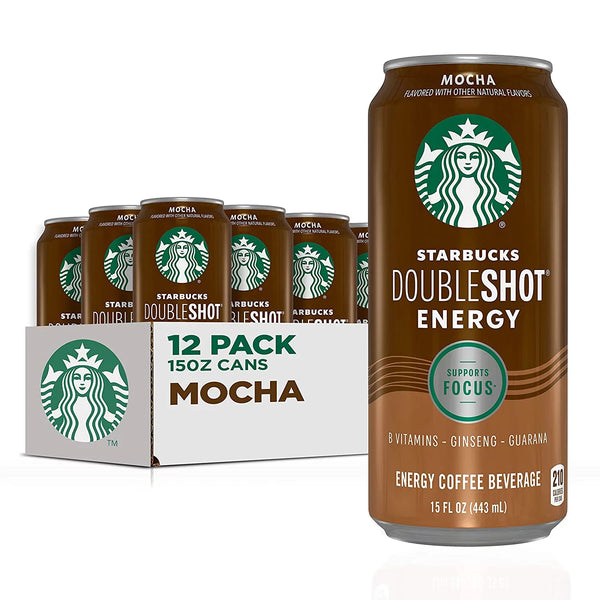 Starbucks Doubleshot Energy Mocha Coffee Energy Drink, 15oz (12 Pack)