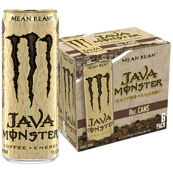 Monster Java, Mean Bean, Coffee + Energy Drink, 11oz (6 Pack)