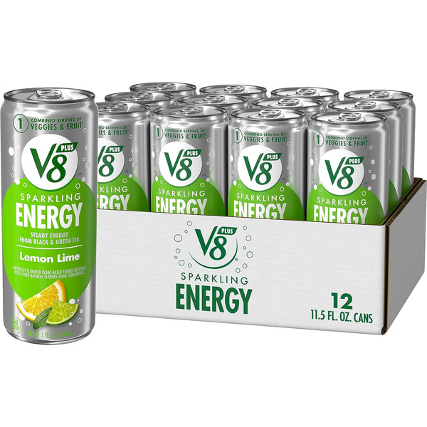 V8 +SPARKLING ENERGY Strawberry Kiwi Energy Drink, 11.5 FL OZ Can