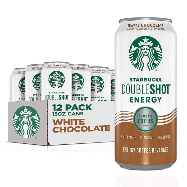 Starbucks, Doubleshot Energy Drink, White Chocolate, 15oz (12 Pack)