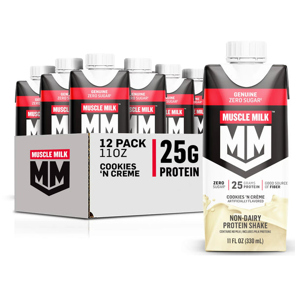 Muscle Milk Genuine Protein Shake, Cookies 'n Crème, 11 Fl Oz, 12 Pack