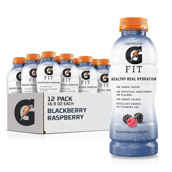 Gatorade Fit Electrolyte Beverage, Blackberry Raspberry, 16.9oz (12 Pack)