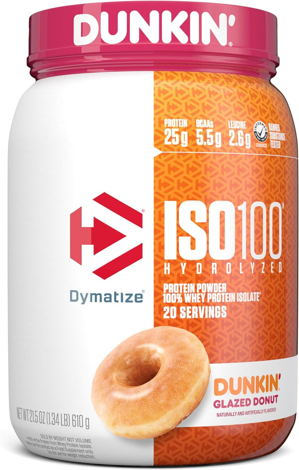 Dymatize ISO100 Hydrolyzed Protein Powder - Dunkin' Glazed Donut