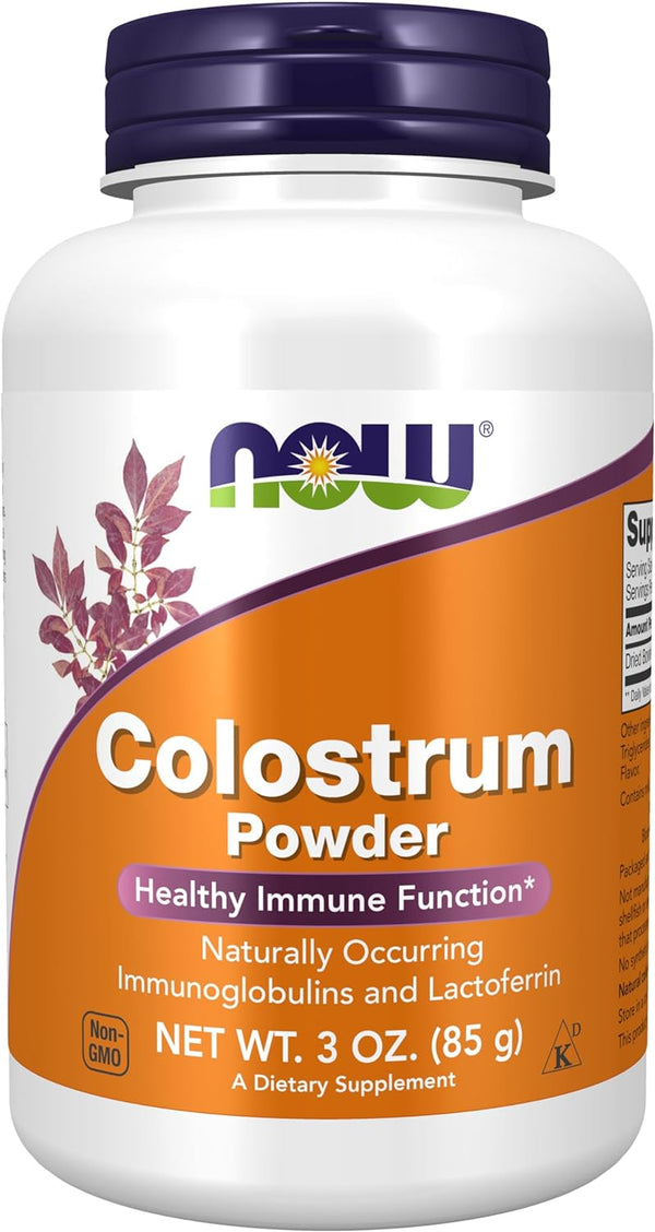 NOW Supplements, Colostrum Powder, Naturally occurring Immunoglobulins and Lactoferrin, 3-Ounce