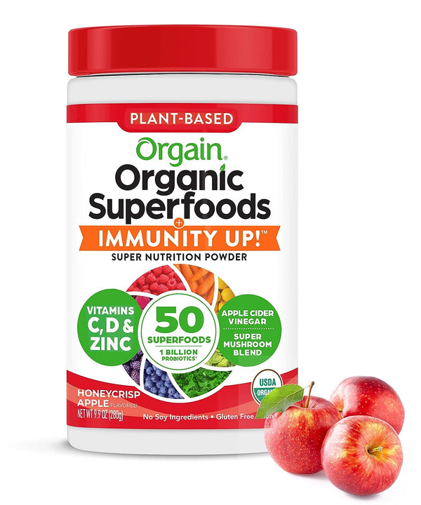 Orgain Organic Immunity Up! Powder, Honeycrisp Apple, 0.62lb