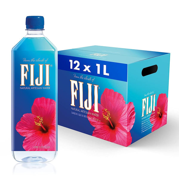 FIJI Natural Artesian  Water 1 Liter / 33.8 Fl Oz | 12 Pack