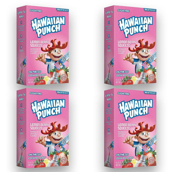 Hawaiian Punch Lemon Berry Sugar-Free Powdered Drink Mix (4-12 pack)