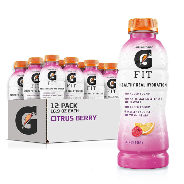 Gatorade Fit Electrolyte Beverage, Citrus Berry, 16.9oz (12 Pack)