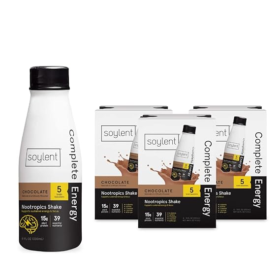 Soylent Chocolate Energy Shake, 5g, 11oz (12 Pack)