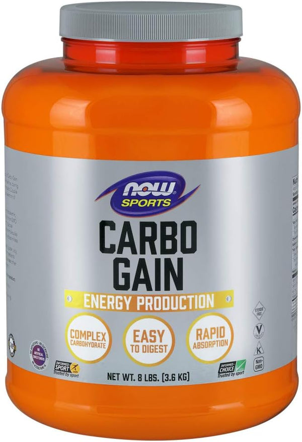 NOW Sports Nutrition, Carbo Gain Powder (Maltodextrin), Rapid Absorption, Energy Production, 8-12 Pound