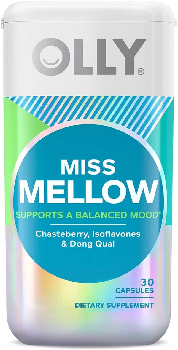 OLLY Miss Mellow Capsules, Vegan Capsules, Supplement for Women, 30 Count