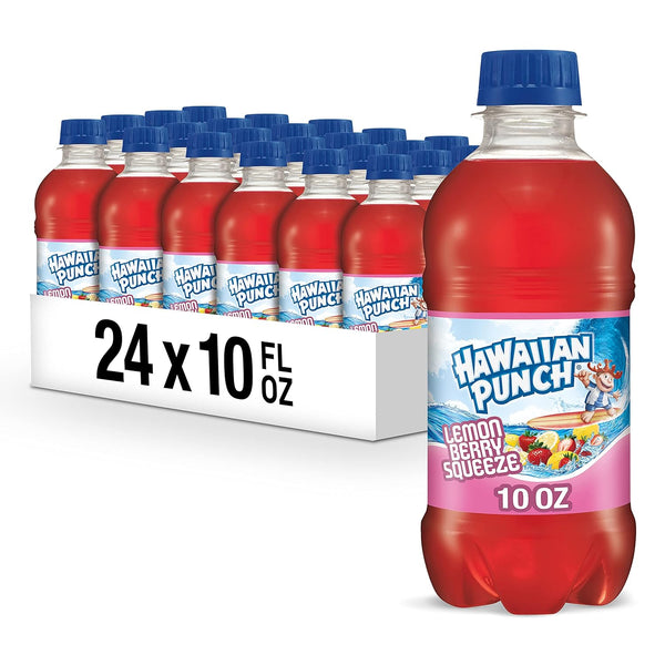 Hawaiian Punch Lemon Berry Squeeze, 10oz bottles, 24 Count (4 Packs of 6)