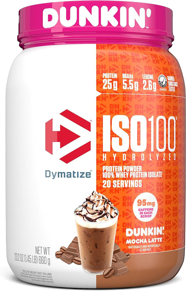 Dymatize ISO100 Hydrolyzed Protein Powder - Dunkin' Mocha Latte