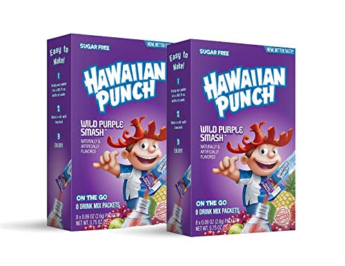 Hawaiian Punch Sugar Free Drink Mix Wild Purple Smash (2-12 pack)