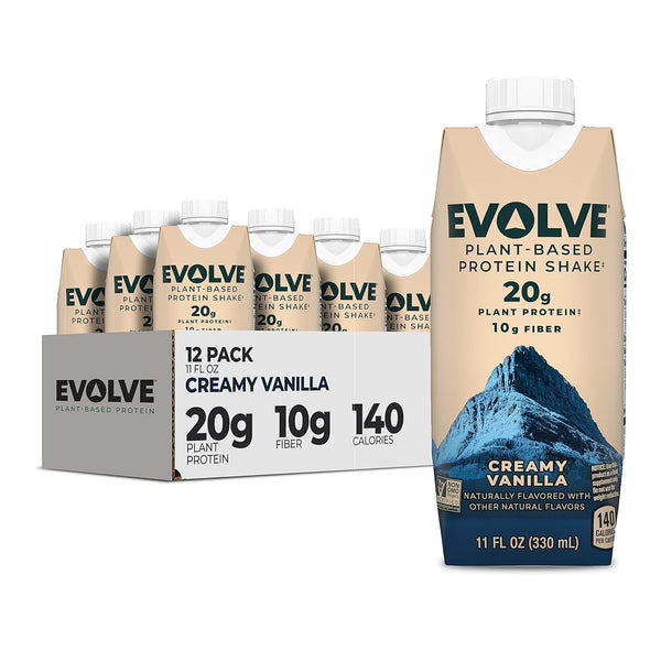 Evolve Plant Based Protein Shake - Vanilla Bean | 12 Pack