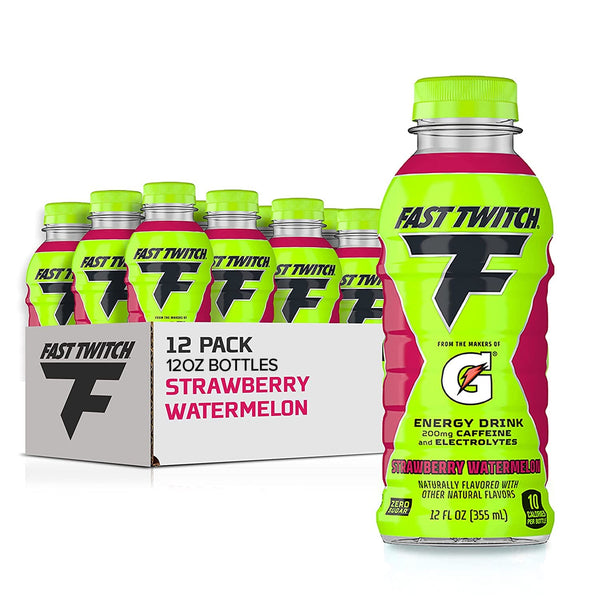 Gatorade Fast Twitch Energy Drink, Strawberry Watermelon, 12oz, (12 Pack)