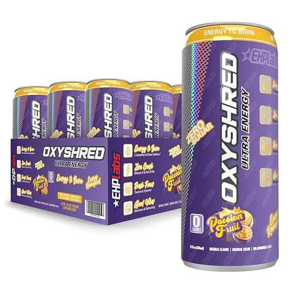 EHPlabs OxyShred Ultra Energy Drink - Passion Fruit | 12 Pack