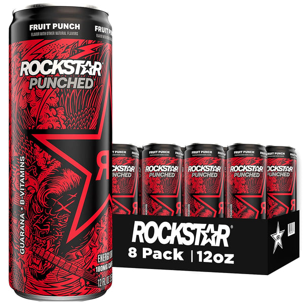 Rockstar Energy Drink - Fruit Punch | 8 Pack