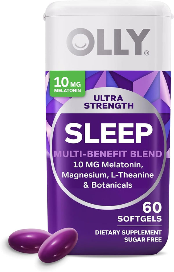 OLLY Ultra Strength Sleep Softgels, Deep Restful Sleep, 60 count (1-2 pack)