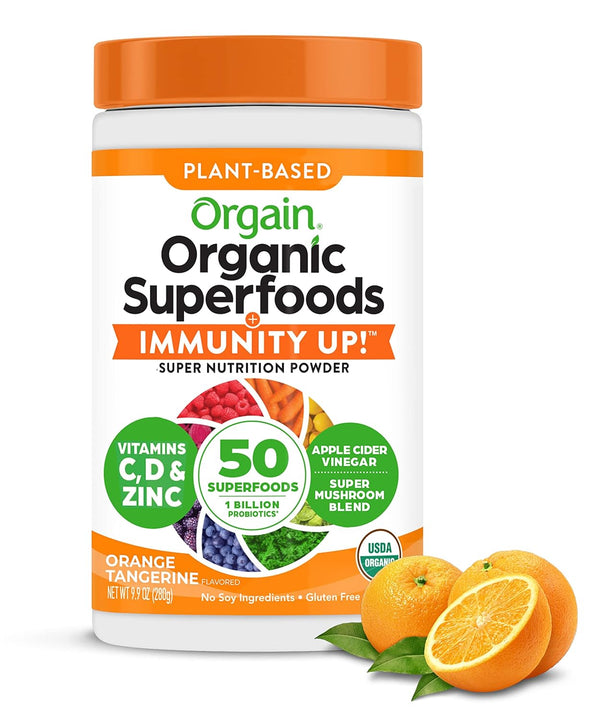 Orgain Organic Immunity Up! Powder, Orange Tangerine 0.62lb