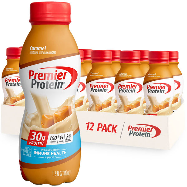 Premier Protein Shake, Caramel, 30g Protein, 11.5oz (12 Pack)