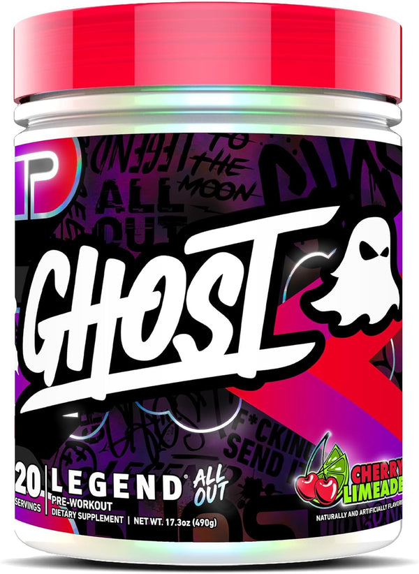 GHOST Legend All Out Pre-Workout, Cherry Limeade, 20 Servings