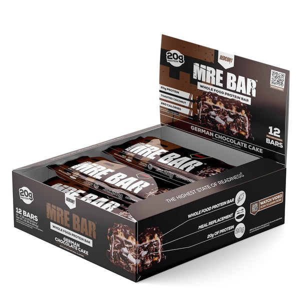 REDCON1 MRE Protein Bar, German Chocolate Cake, 12 Count