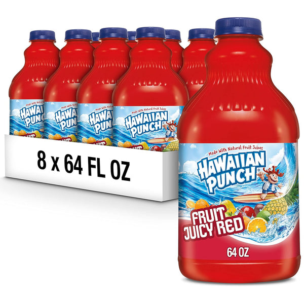 Hawaiian Punch Fruit Juicy Red, 64oz bottle (8 pack)