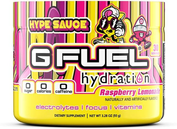 G Fuel Hype Sauce Powder, Raspberry + Lemonade Flavor 3.3oz