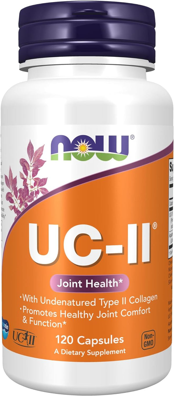 NOW Supplements, UC-II Type II Collagen with Undenatured Type II Collagen, 60-120 Veg Capsules