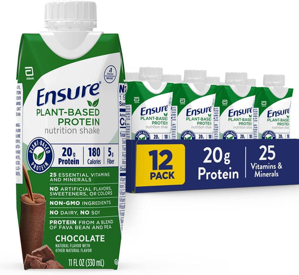 Ensure Plant Based Protein Nutrition Shakes - Chocolate | 12 Pack