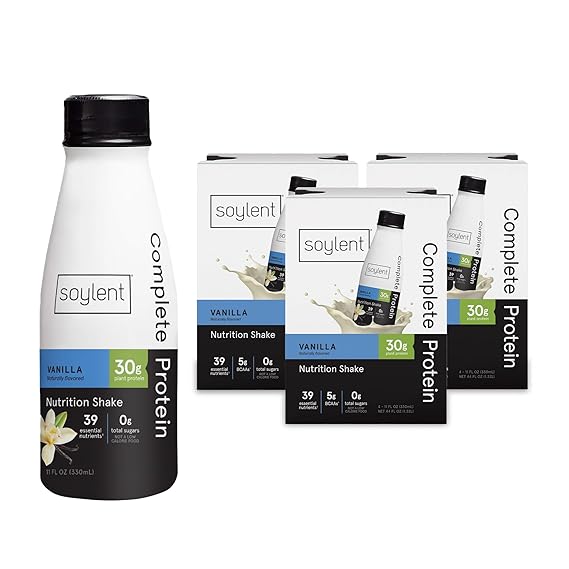 Soylent Vanilla Protein Shake, 30g, 11oz (12 Pack)