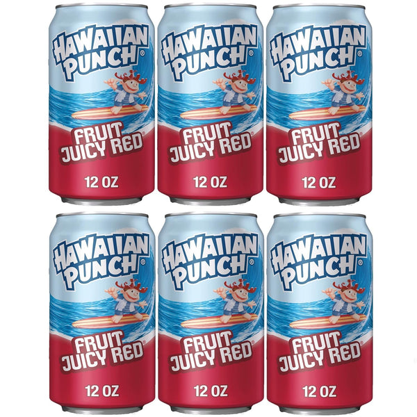 Hawaiian Punch, Fruit Juicy Red, 12oz (6 pack)