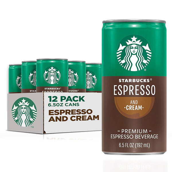 Starbucks Doubleshot Espresso & Cream Premium Coffee Drink, 6.5oz (12 Pack)