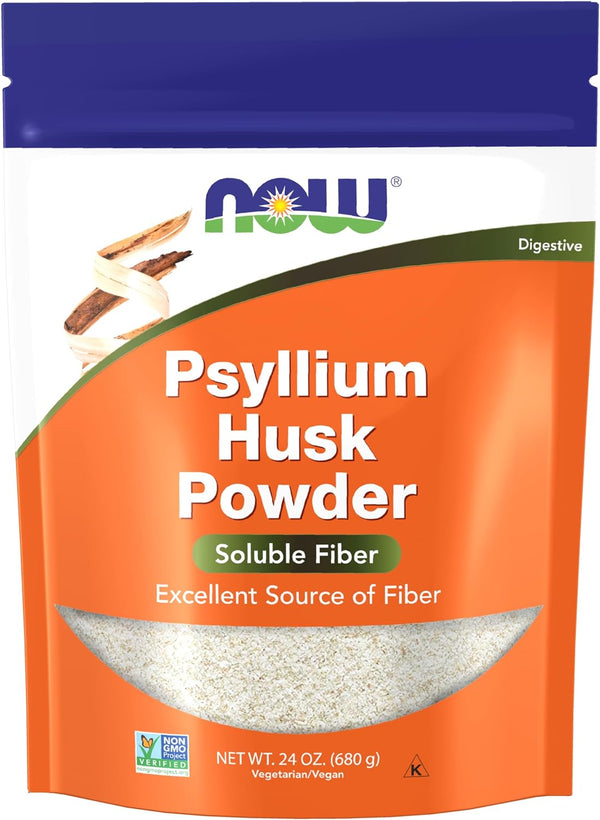 NOW Supplements, Whole Psyllium Husks, Granule, Non-GMO Project Verified, Soluble Fiber, 34-68-76-604 Servings