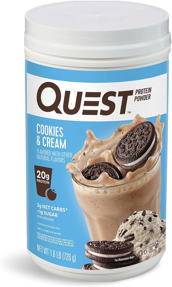 Quest Protein Powder, Cookies and Cream, 20g Protein, 1.6 lb