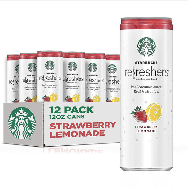 Starbucks, Refreshers, Strawberry Lemonade, 12oz (12 Pack)