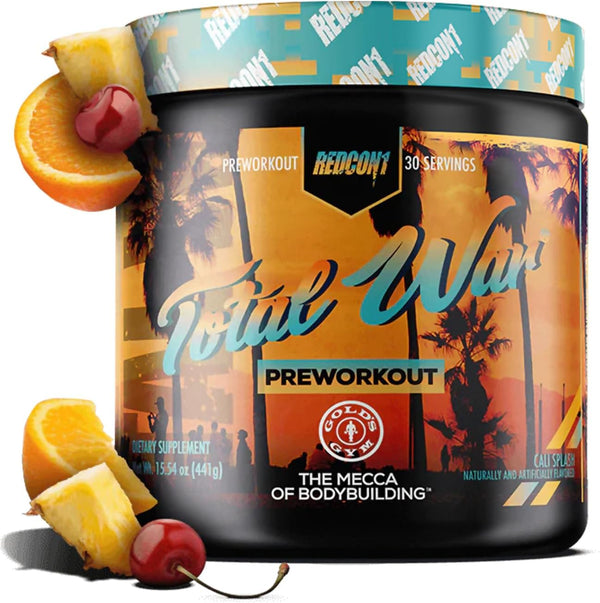 REDCON1 Total War Pre Workout Powder, Cali Splash, 30 Servings