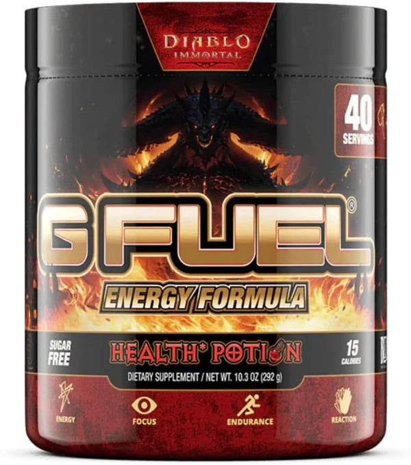 G Fuel Diablo Immortal Energy Powder, Blueberry, Plum, and Grape Flavor, 9.8oz