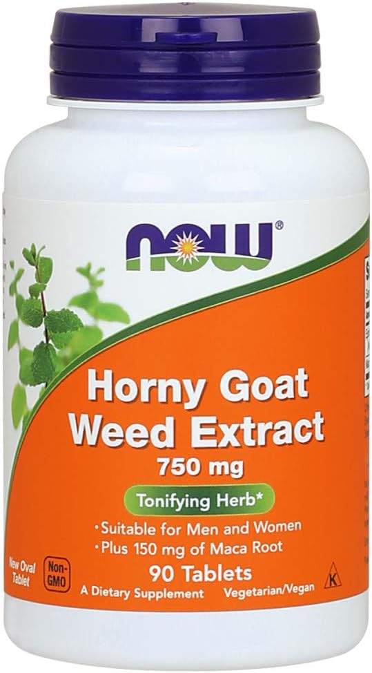 NOW Foods Horny Goat Weed 750 Mg 90-Tablets