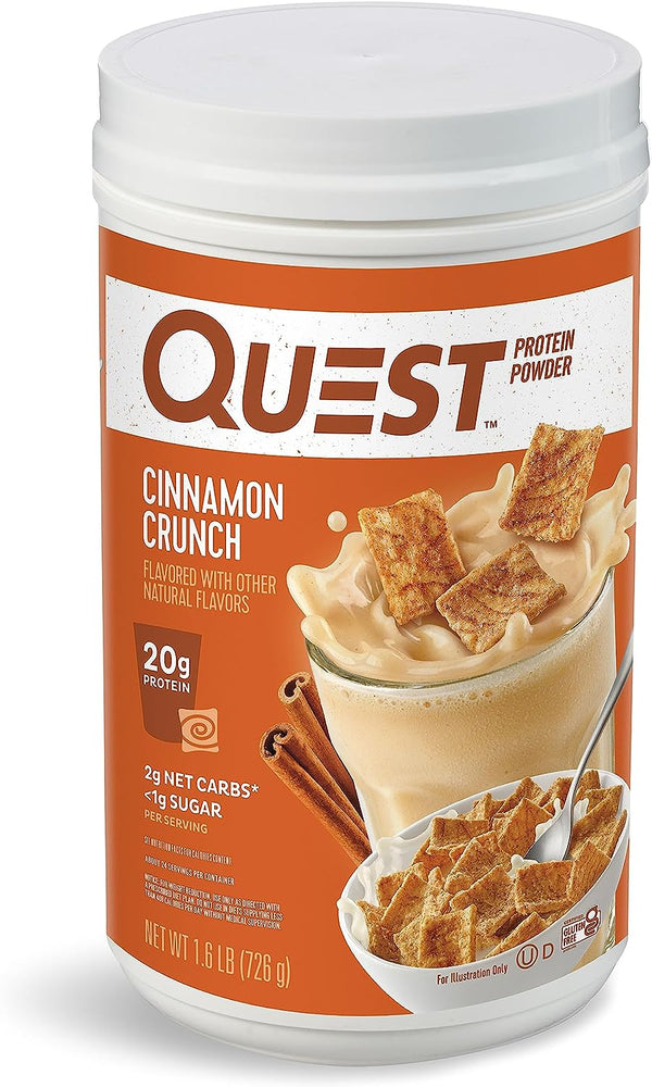 Quest Protein Powder, Cinnamon Crunch, 20g Protein, 1.6 lb