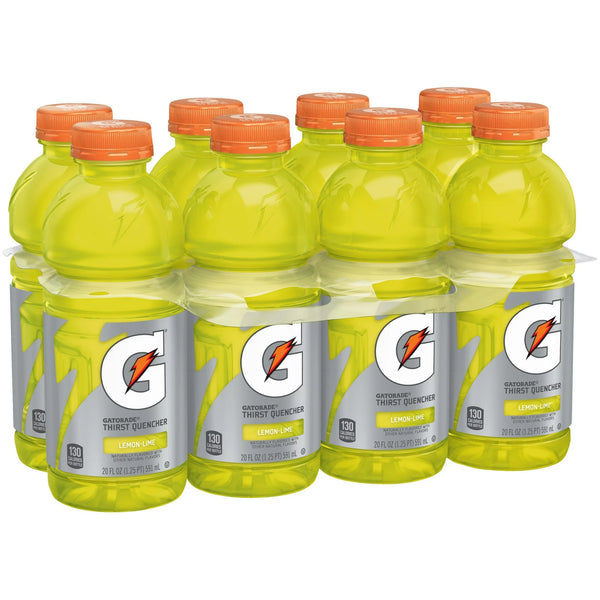 Gatorade Thirst Quencher Lemon-Lime, 20oz, 8-12 Ct