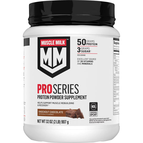 Muscle Milk Pro Series Protein Powder Supplement, Knockout Chocolate, 2-5 Pounds