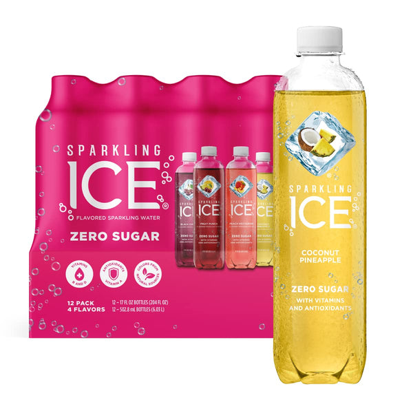 Sparkling Ice Variety Pack, Flavored Water, Zero Sugar Flavored Water, 17oz (Pack of 12)