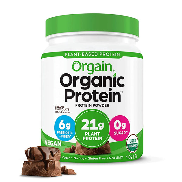 Orgain Organic Vegan 21g Protein Powder, Creamy Chocolate Fudge 1.02-2.03lb