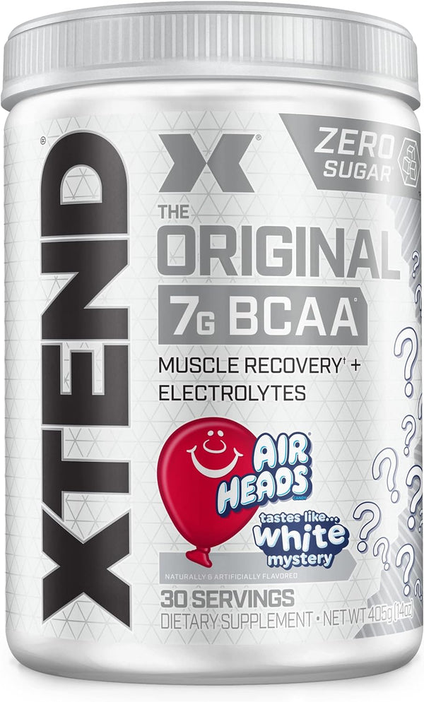 XTEND Original BCAA Powder Airheads Candy Flavor,  Sugar Free Post Workout Muscle Recovery Drink, 30 Servings