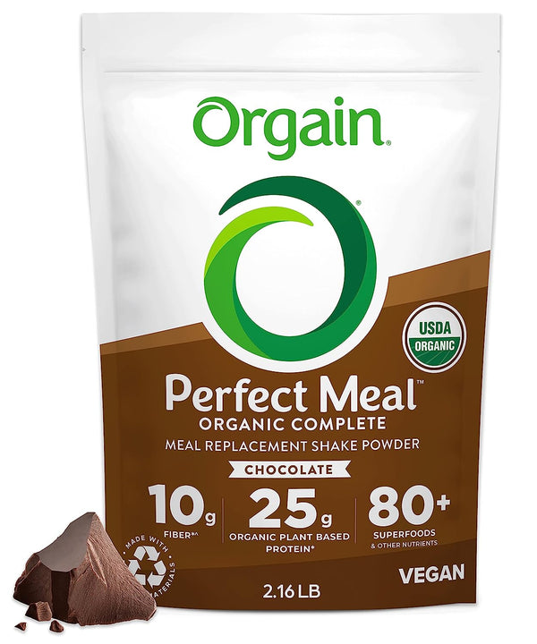 Orgain Organic Protein Powder, Chocolate 25g Plant Based Protein, 2.16lb